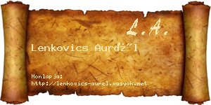Lenkovics Aurél névjegykártya